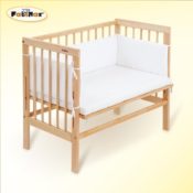 Baby Beistellbett - FabiMax 2386 Beistellbett Basic inklusiv Matratze Comfort und Nest Amelie, natur / weiß - 1